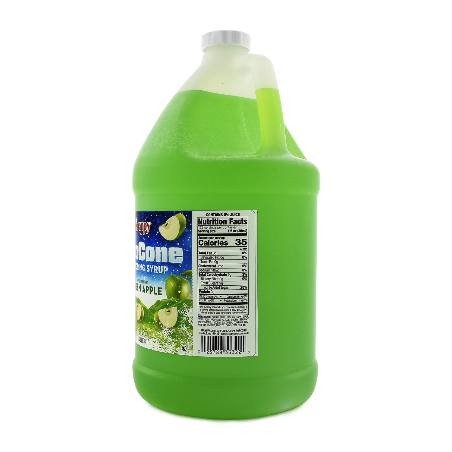 Snappy Green Apple Snow Cone Syrup, 4ct | Snappy Popcorn