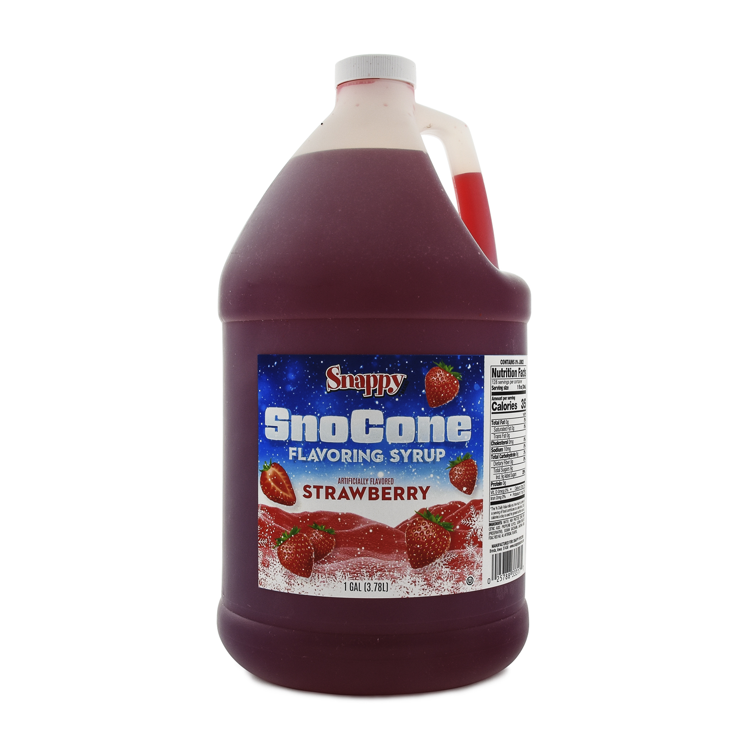 Strawberry Shortcake Syrup Mix – Snow Cone Shaved Ice Flavor, Gallon Concentrate
