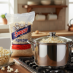 Snappy White Popcorn Kernels used on the stove top in the kitchen.