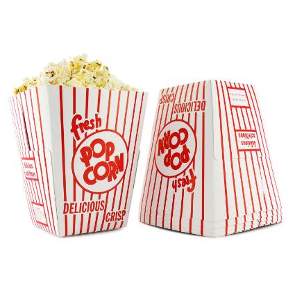 Classic Red & White Striped Popcorn Tub, 130 oz