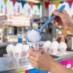 Using the Snappy Plastic Snow Cone Scoop to fill the snow cone cup