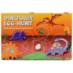 Back of Dinosaur Snack Tray that has a dinosaur egg hunt.