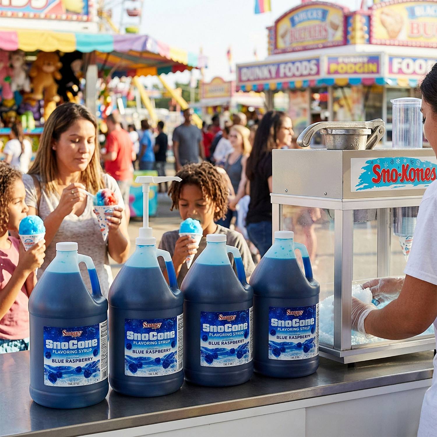 Snappy Blue Raspberry Snow Cone Syrup, 4ct | Snappy Popcorn