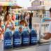 Snappy Blue Raspberry Sno Cone Syrup being shared and enjoyed at a fair