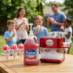 Snappy Bubble Gum Sno Cones being enjoyed at a backyard party.