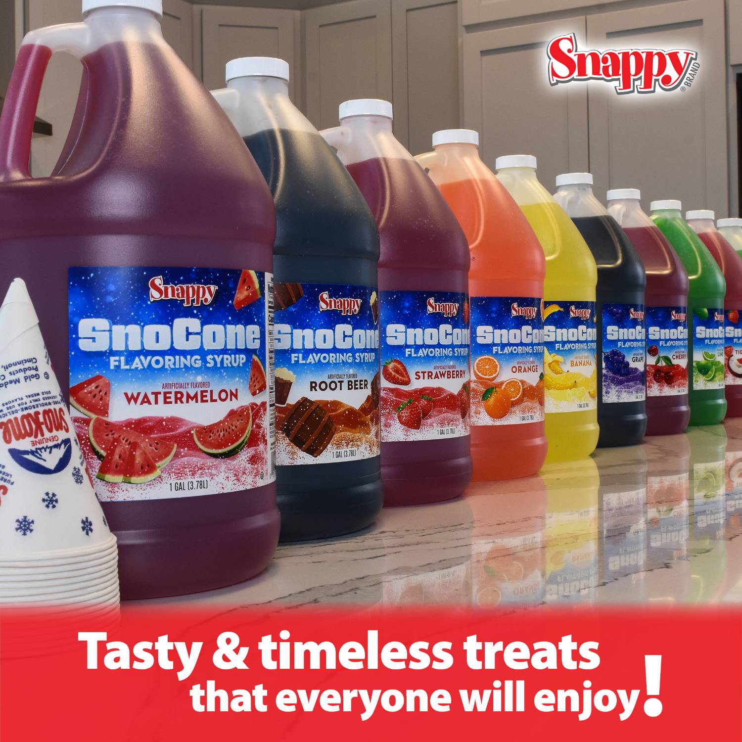 Snappy Green Apple Snow Cone Syrup, 1gal | Snappy Popcorn
