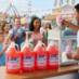 Snappy Cotton Candy Sno Cone syrup sno cones being enjoyed by people at a fair