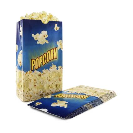 Picture of Flat Bottom Theater Popcorn Bags, 85 oz, 1000 Pack